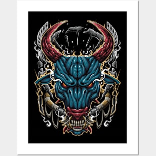 Red Horns Posters and Art